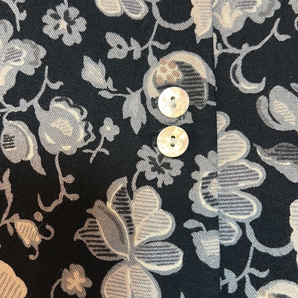 Vintage Talbots Floral Maxi Dress Cottagecore Prairie Button Front Midi Maxi 90s - Picture 4 of 12